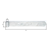 Ladenband gerade 300 mm feuerverzinkt – Rolle Ø 13 mm, abgerundet, ohne Kloben