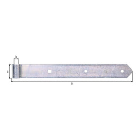 Ladenband gerade 300 mm verzinkt – Rolle Ø 13 mm, abgerundet, ohne Kloben