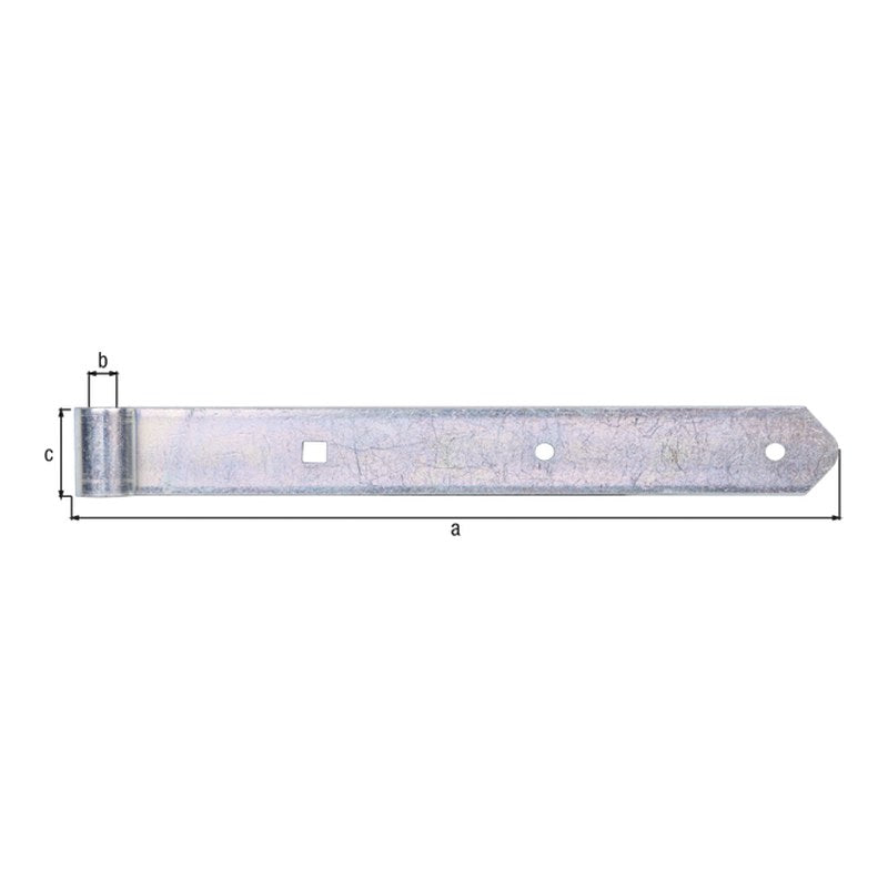Ladenband gerade 300 mm verzinkt – Rolle Ø 13 mm, abgerundet, ohne Kloben
