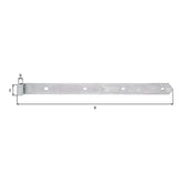 Ladenband gerade 400 mm verzinkt – Rolle Ø 10 mm, abgerundet, ohne Kloben