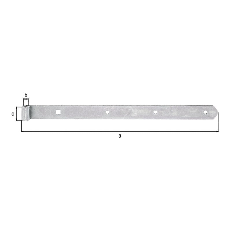 Ladenband gerade 400 mm verzinkt – Rolle Ø 10 mm, abgerundet, ohne Kloben