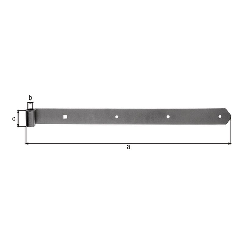 Ladenband gerade 400 mm Edelstahl – Rolle Ø 13 mm, abgerundet, ohne Kloben