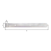 Ladenband gerade 400 mm verzinkt – Rolle Ø 13 mm, abgerundet, ohne Kloben