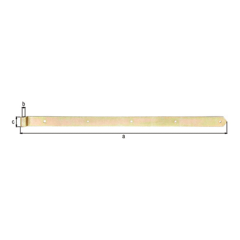 Ladenband gerade 400 mm feuerverzinkt – Rolle Ø 16 mm, abgerundet, ohne Kloben