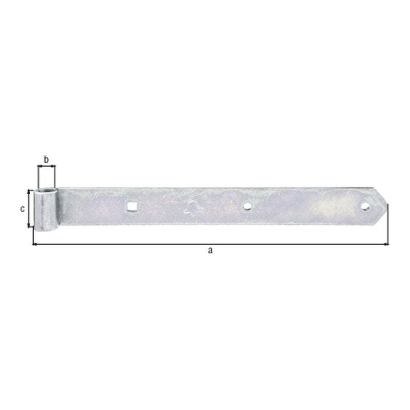 Ladenband gerade 400 mm verzinkt – Rolle Ø 16 mm, abgerundet, ohne Kloben