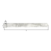Ladenband gerade 500 mm feuerverzinkt – Rolle Ø 16 mm, abgerundet, ohne Kloben