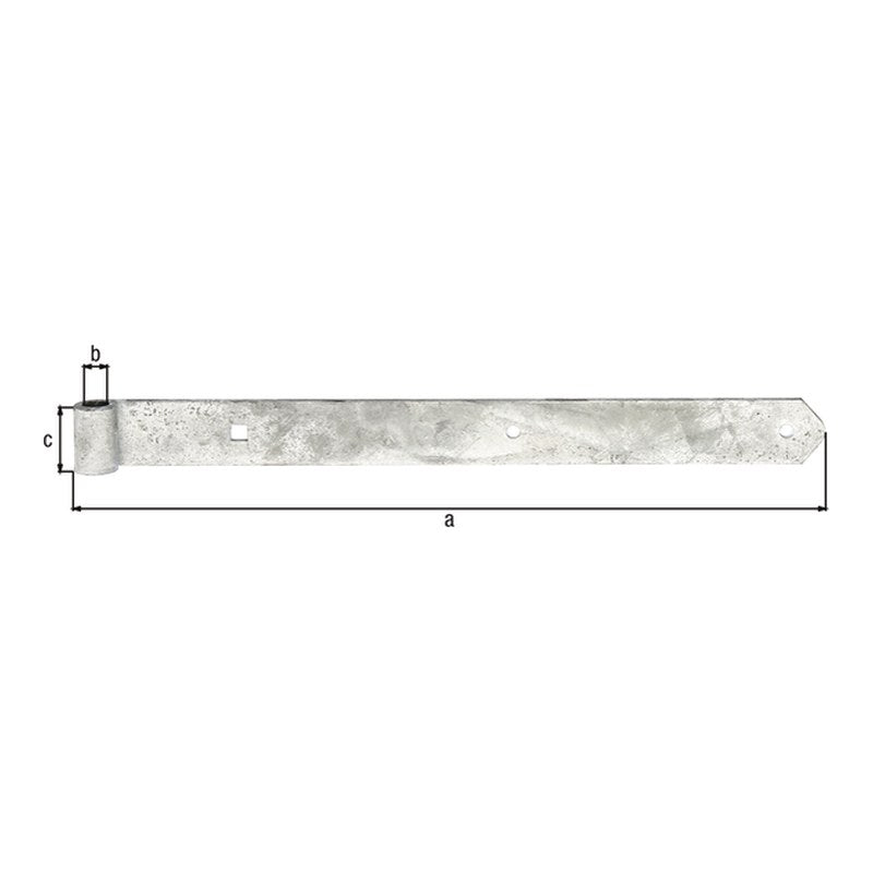 Ladenband gerade 500 mm feuerverzinkt – Rolle Ø 16 mm, abgerundet, ohne Kloben