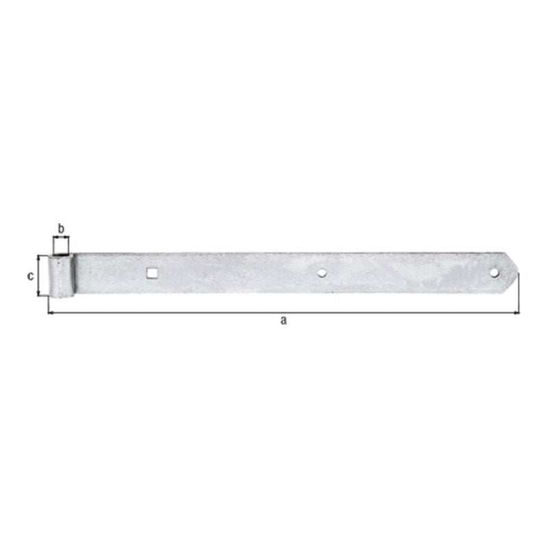 Ladenband gerade 500 mm verzinkt – Rolle Ø 16 mm, abgerundet, ohne Kloben