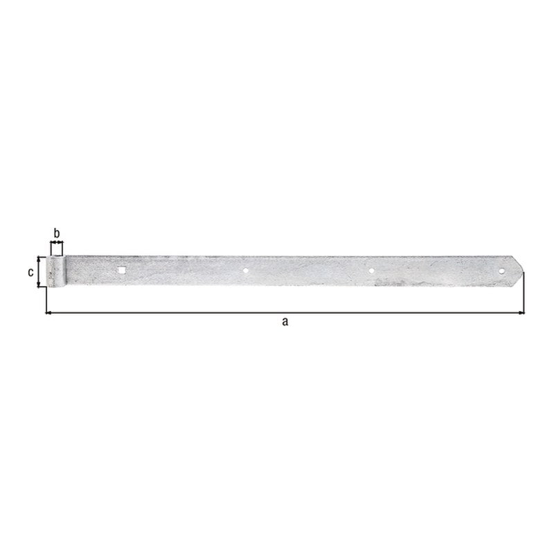 Ladenband gerade 600 mm feuerverzinkt – Rolle Ø 13 mm, abgerundet, ohne Kloben