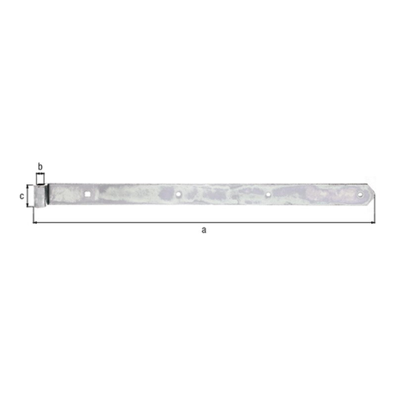 Ladenband gerade 600 mm verzinkt – Rolle Ø 13 mm, abgerundet, ohne Kloben