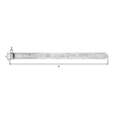 Ladenband gerade 600 mm verzinkt – Rolle Ø 13 mm, abgerundet, ohne Kloben