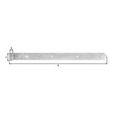 Ladenband gerade 600 mm feuerverzinkt – Rolle Ø 16 mm, abgerundet, ohne Kloben