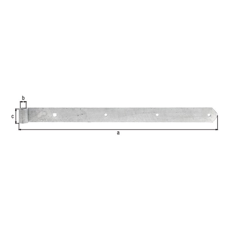 Ladenband gerade 600 mm feuerverzinkt – Rolle Ø 16 mm, abgerundet, ohne Kloben