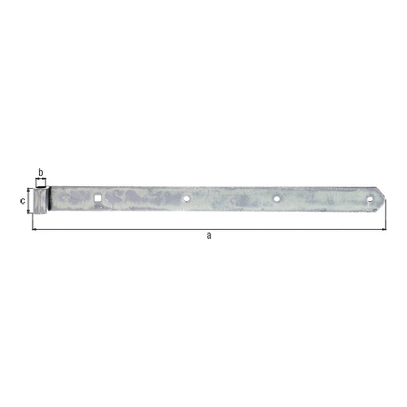 Ladenband gerade 600 mm verzinkt – Rolle Ø 16 mm, abgerundet, ohne Kloben