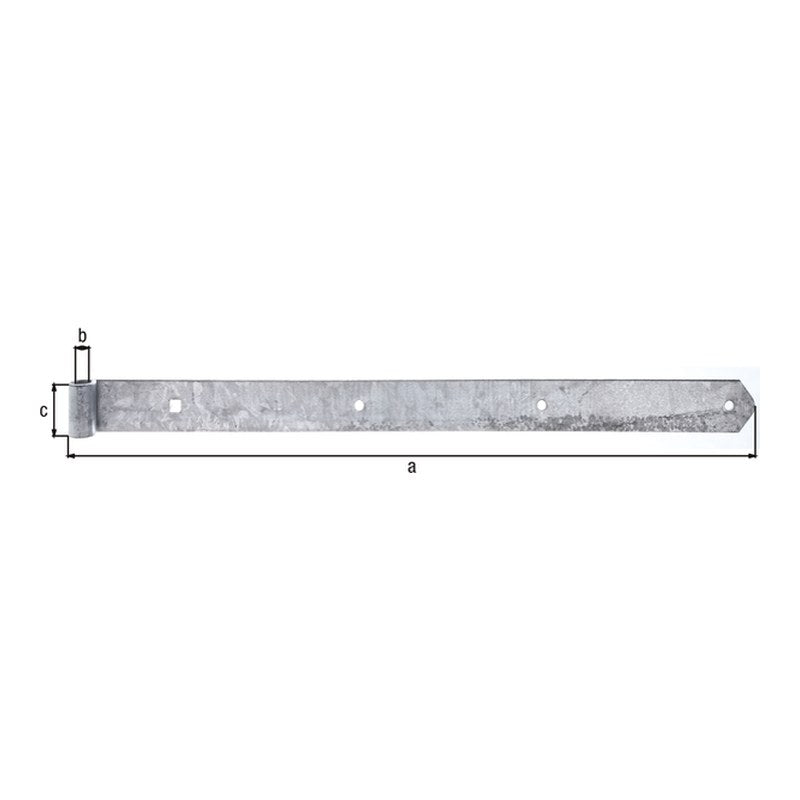 Ladenband gerade 700 mm feuerverzinkt – Rolle Ø 16 mm, abgerundet, ohne Kloben