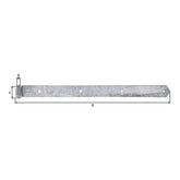 Ladenband gerade 700 mm feuerverzinkt – Rolle Ø 16 mm, abgerundet, ohne Kloben