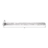 Ladenband gerade 700 mm verzinkt – Rolle Ø 16 mm, abgerundet, ohne Kloben