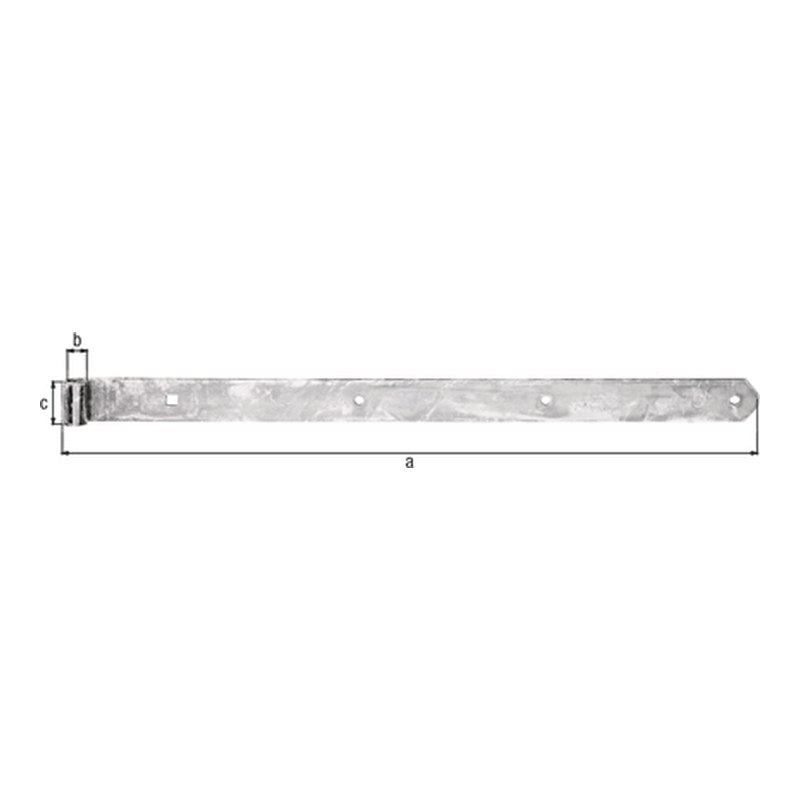 Ladenband gerade 700 mm verzinkt – Rolle Ø 16 mm, abgerundet, ohne Kloben