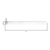 Ladenband gerade 782 mm feuerverzinkt – Rolle Ø 20 mm, abgerundet, ohne Kloben