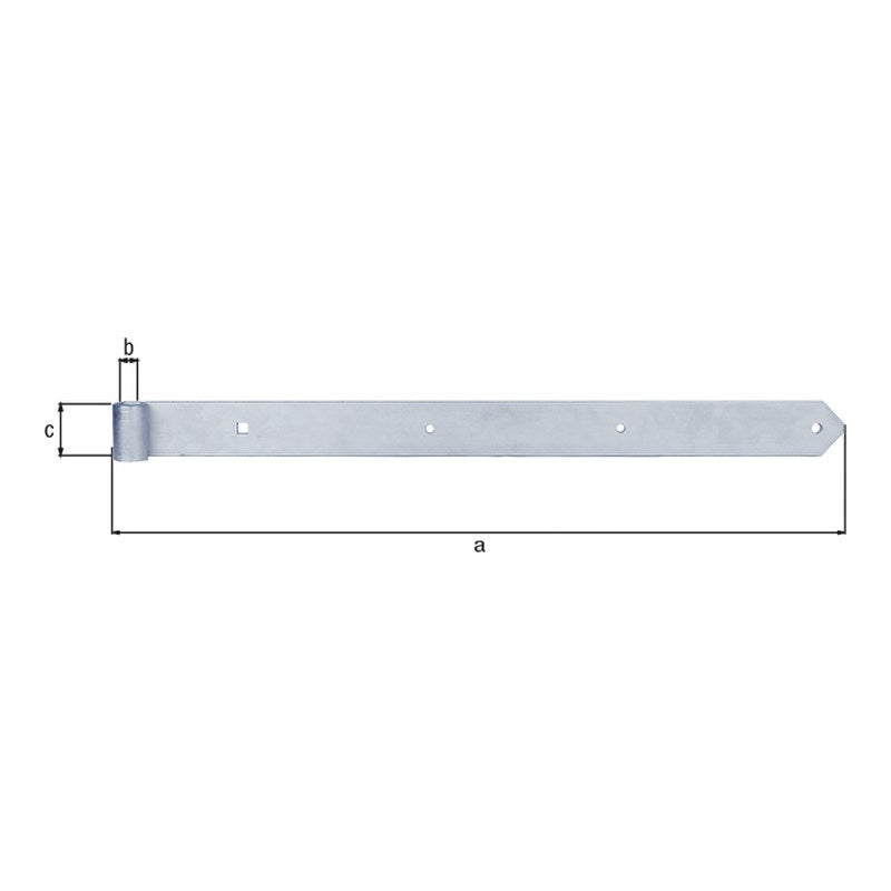 Ladenband gerade 782 mm verzinkt – Rolle Ø 20 mm, abgerundet, ohne Kloben