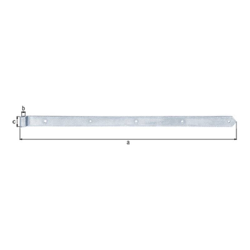 Ladenband gerade 800 mm verzinkt – Rolle Ø 13 mm, abgerundet, ohne Kloben