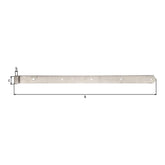 Ladenband gerade 800 mm Edelstahl – Rolle Ø 16 mm, abgerundet, ohne Kloben