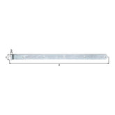 Ladenband gerade 800 mm verzinkt – Rolle Ø 16 mm, abgerundet, ohne Kloben