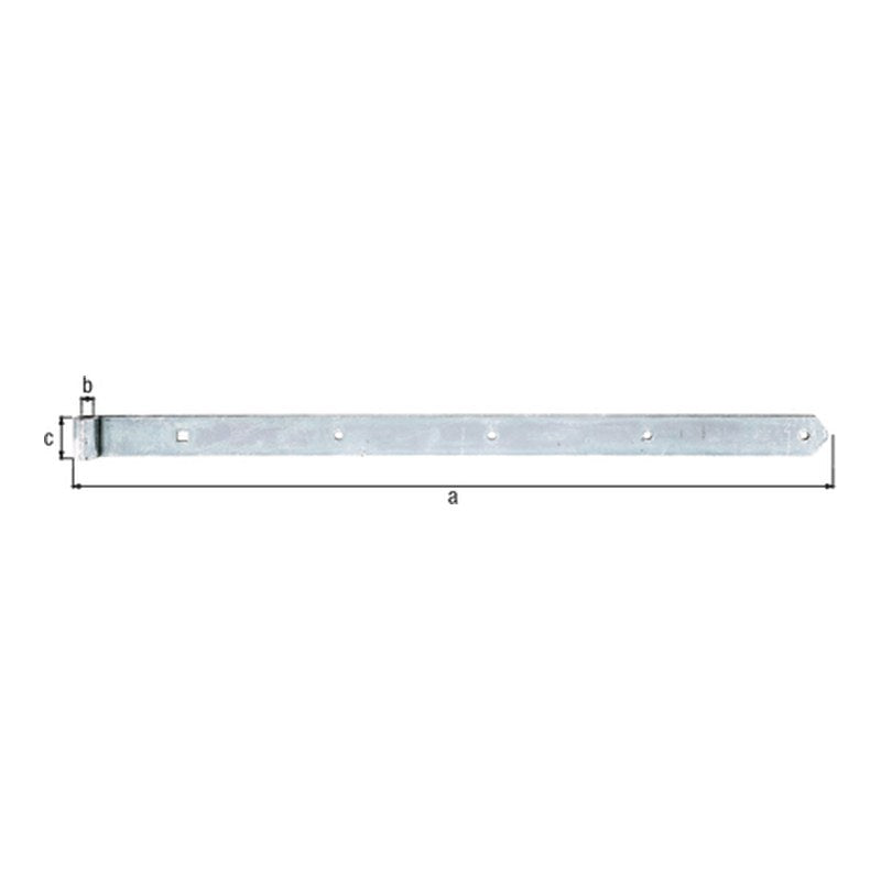 Ladenband gerade 800 mm verzinkt – Rolle Ø 16 mm, abgerundet, ohne Kloben