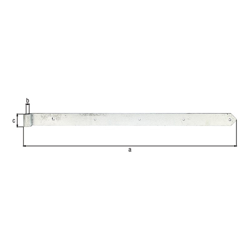 Ladenband gerade 982 mm feuerverzinkt – Rolle Ø 20 mm, abgerundet, ohne Kloben