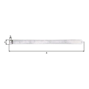 Ladenband gerade 982 mm verzinkt – Rolle Ø 20 mm, abgerundet, ohne Kloben