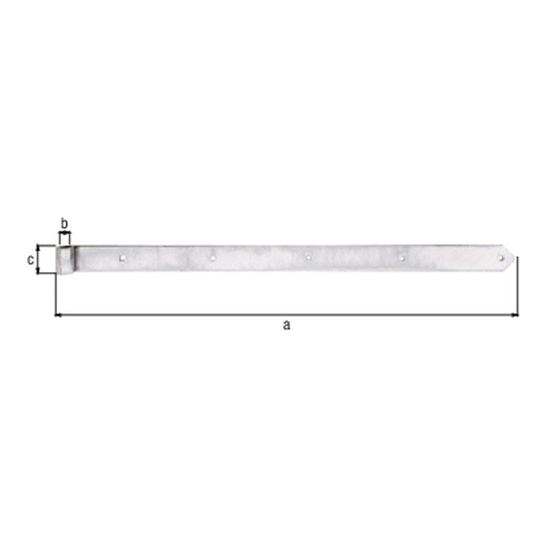 Ladenband gerade 982 mm verzinkt – Rolle Ø 20 mm, abgerundet, ohne Kloben