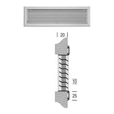 Linear-Lamellengitter Aluminium mit Schnittzeichnung, Upmann