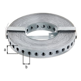 Lochband 17 mm x 10 m sendzimirverzinkt – Lochung Ø 7 mm, Lochabstand 12 mm