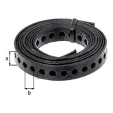 Lochband 20 mm x 1,5 m verzinkt, schwarz – Lochung Ø 7 mm, Lochabstand 12 mm