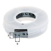 Lochband in Kassette 12 mm x 3 m sendzimirverzinkt – Lochung Ø 5 mm, Lochabstand 8 mm