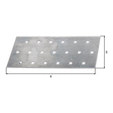 Lochplatte 140 x 60 mm sendzimirverzinkt – Stärke 2,0 mm, CE nach EN 14545