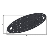 Lochplatte Ovado 240 x 80 mm verzinkt, graphitgrau – Stärke 2,0 mm, vorgelocht