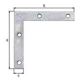 Möbelwinkel 75 x 75 x 12 mm sendzimirverzinkt – Materialstärke 1,25 mm