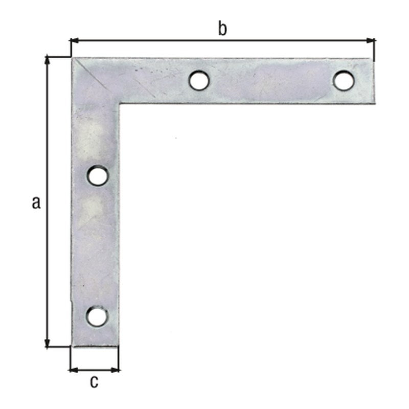 Möbelwinkel 75 x 75 x 12 mm sendzimirverzinkt – Materialstärke 1,25 mm