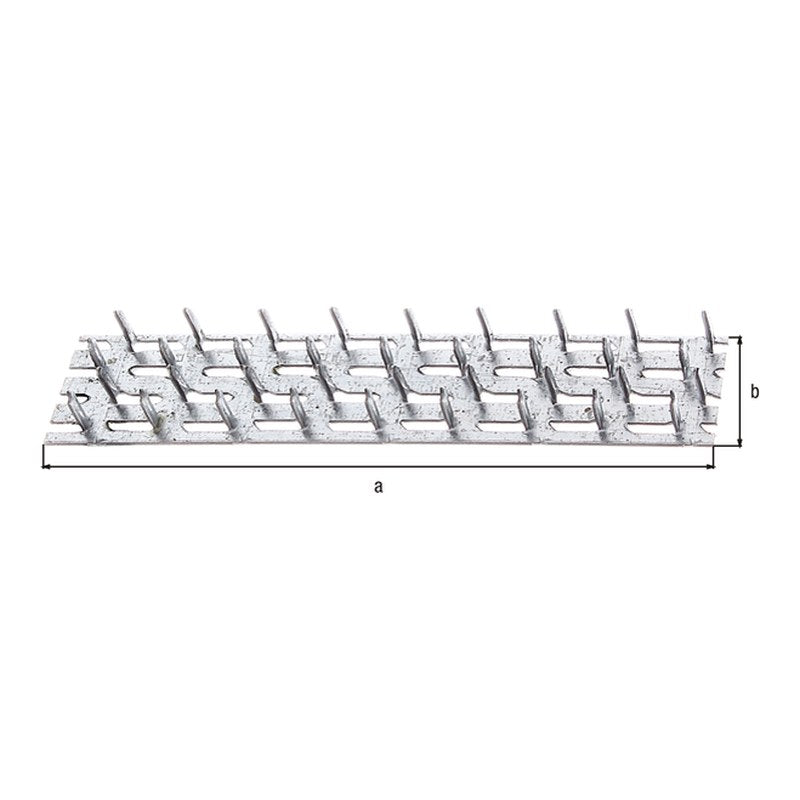 Nagelplatte 127 x 38 mm sendzimirverzinkt – Nagellänge 8 mm, zum Einschlagen