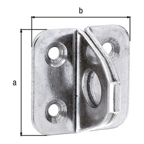 Öse auf Platte 35 x 35 mm Edelstahl – 2 mm stark
