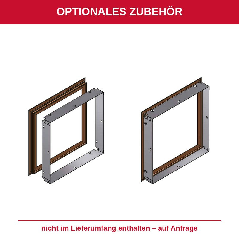 Optionales Zubehör, nicht im Lieferumfang: Montagerahmen für WDVS-Fassaden zur Primus CSWP Rainproof