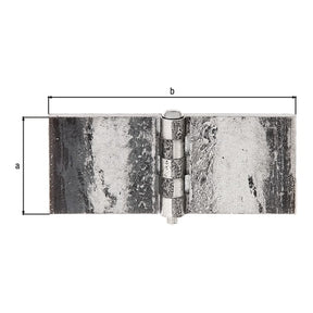 Scharnier 50 x 120 mm unbehandelt – zum Anschweißen, 5 mm stark
