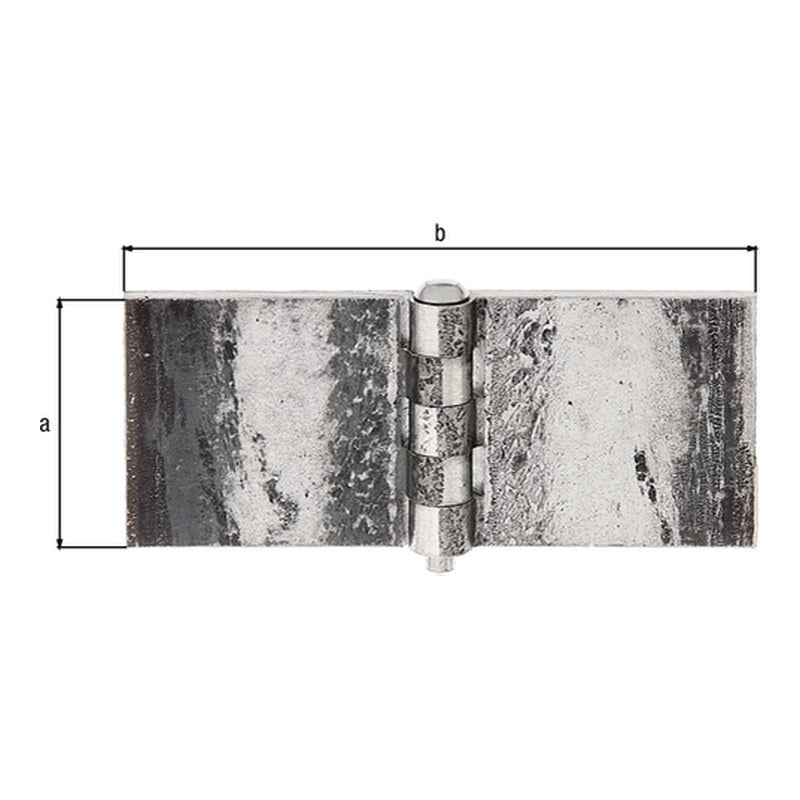 Scharnier 50 x 120 mm unbehandelt – zum Anschweißen, 5 mm stark