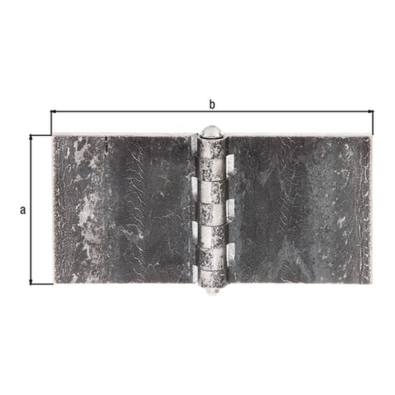Scharnier 80 x 160 mm unbehandelt – zum Anschweißen, 6 mm stark