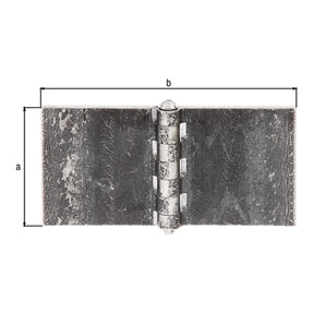 Scharnier 80 x 160 mm unbehandelt – zum Anschweißen, 6 mm stark