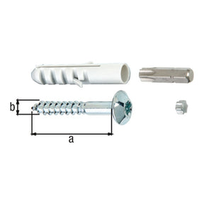 Schrauben-Set für Fenstergitter 50 mm verzinkt – Ø 7 mm