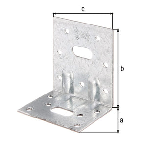 Schwerlast-Winkelverbinder mit zwei Sicken 50 x 77 x 64 mm sendzimirverzinkt – CE nach ETA-08/0165
