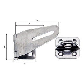 Sicherheits-Überfalle 83 mm Edelstahl – verdeckte Schraublöcher