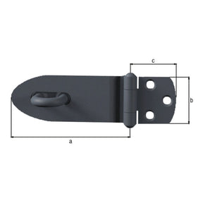 Sicherheits-Überfalle Ovado 100 mm graphitgrau – verdeckte Schraublöcher